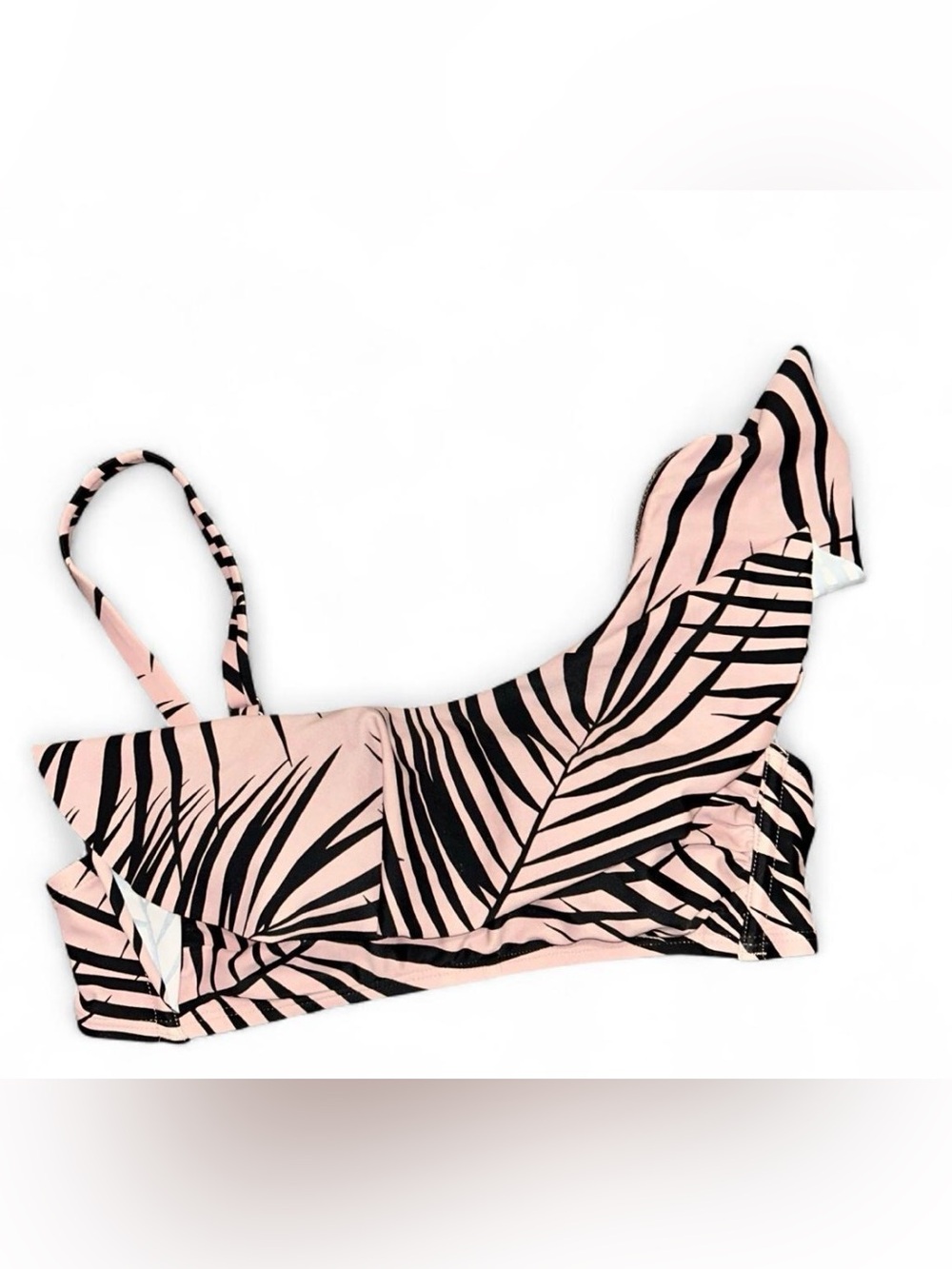 Kona Sol Women’s Pink Palm-Print Swim Top Small